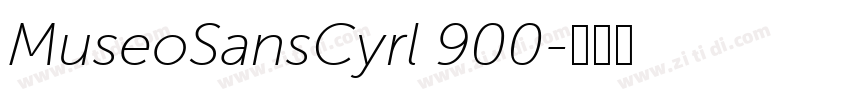 MuseoSansCyrl 900字体转换